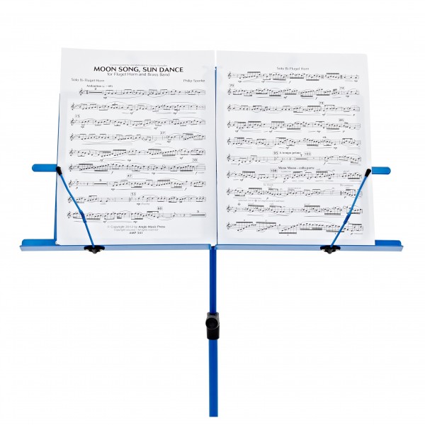 Music Stand with Carry Bag by Gear4music, Blue