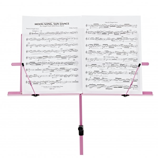Music Stand with Carry Bag by Gear4music, Pink