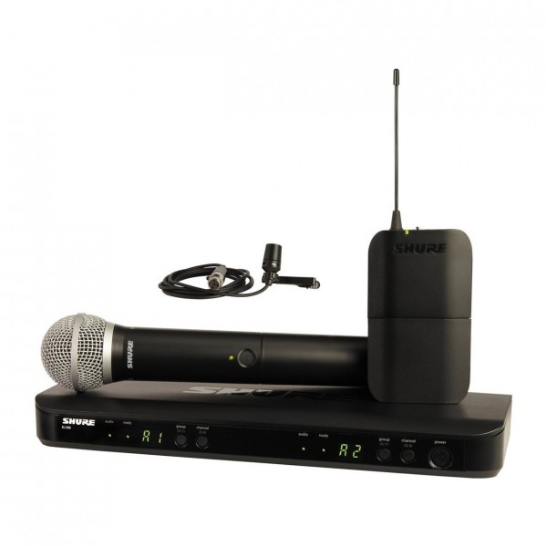 Shure BLX1288/CVL-H8E Dual Wireless System with PG58 and CLV