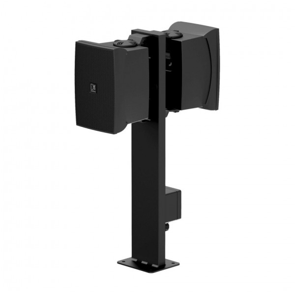 AUDAC MBK556 Outdoor mounting pole for WX Series, Black - w/ speakers