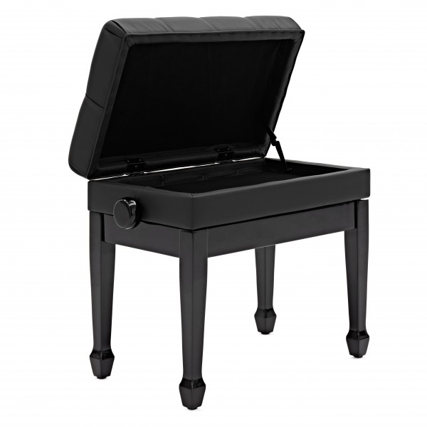 Deluxe Piano Stool with Storage by Gear4music