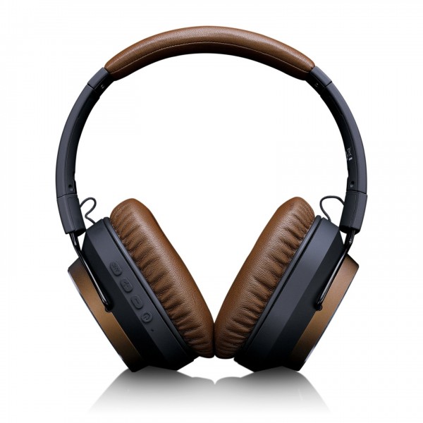 Lenco HPB-730BN Bluetooth Foldable Headphones, Brown