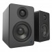 Kanto YU2 Powered Desktop Speakers, Matte Black - Angled
