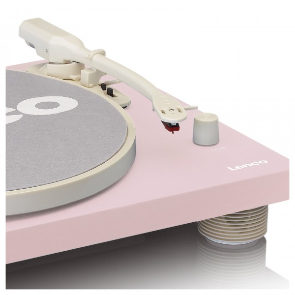 Lenco LS-50PK Turntable with Built-In Speakers, Pink