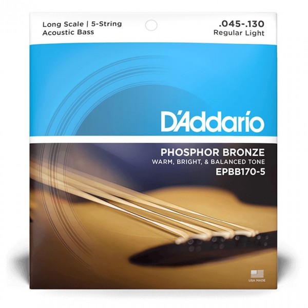 D'Addario EPBB170-5 Phosphor Bronze 5-String Acoustic Bass Strings