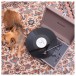 Crosley Cruiser Deluxe Portable Turntable, Purple Ash - Lifestyle Dog