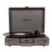 Crosley Cruiser Deluxe Portable Turntable, Slate - Front Open