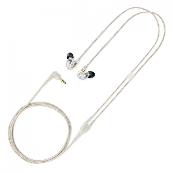 Shure SE215 Sound Isolating Earphones with True Wireless, Clear - adapter