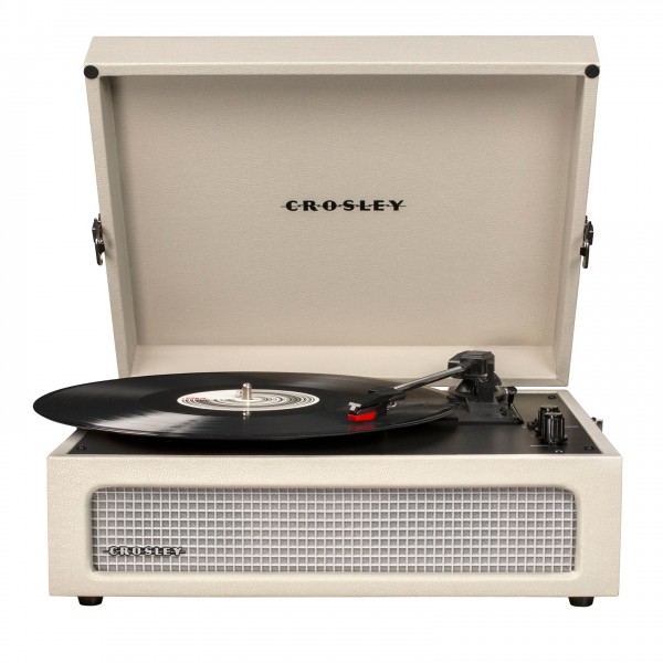 Crosley Voyager Portable Turntable, Dune - Front Open