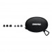 Shure SE215 Sound Isolating Earphones with True Wireless, Black - case and earbuds