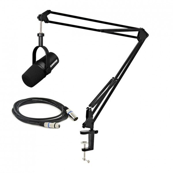Shure MV7X XLR Podcast Microphone with Studio Arm and Cable - BoM