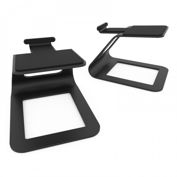 Kanto SE2 Elevated Speaker Stands, Black - Angled 2