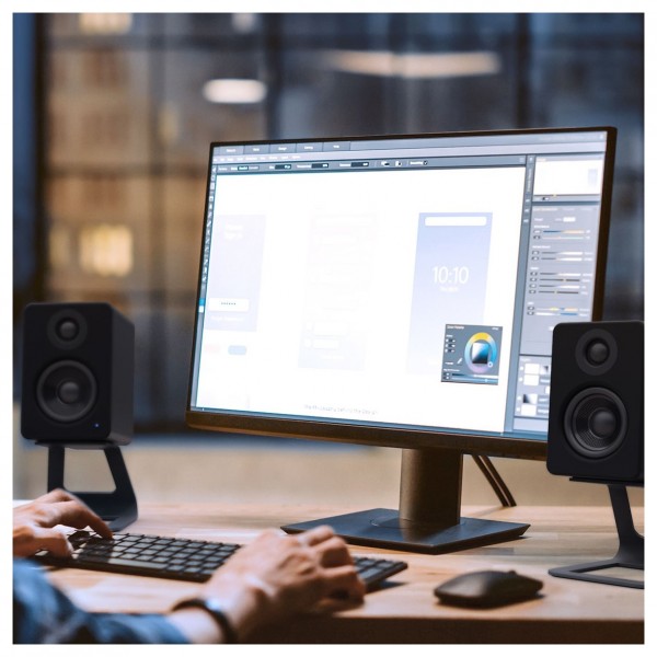 Kanto Speaker Stands, Black - Lifestyle 2