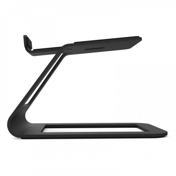 Kanto Elevated Desktop Stands, Black - Side Sngle