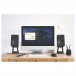 Kanto Elevated Desktop Speaker Stands (S4 Medium) - Black - Lifestyle 2