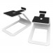 Kanto Elevated Desktop Speaker Stands (S4 Medium) - White - Main Angled