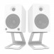 Kanto Elevated Desktop Speaker Stands (S6 Large) - White - Speakers (Speakers Not Included)