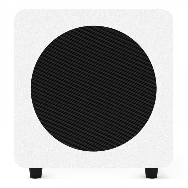 Kanto SUB8 Vinyl Subwoofer, White - Front