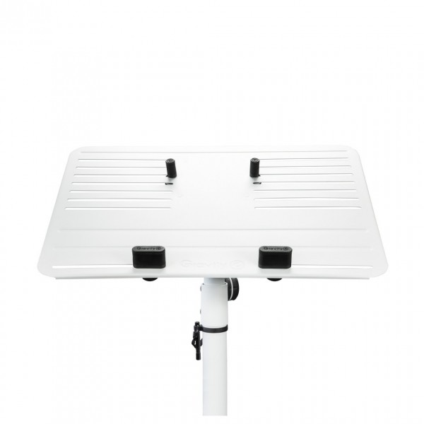 Gravity LTST02W Universal Laptop Stand, White - closeup