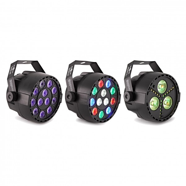 Sol Mini Party Lights Pack - RGBW with Crystal Ball, Strobe, and UV