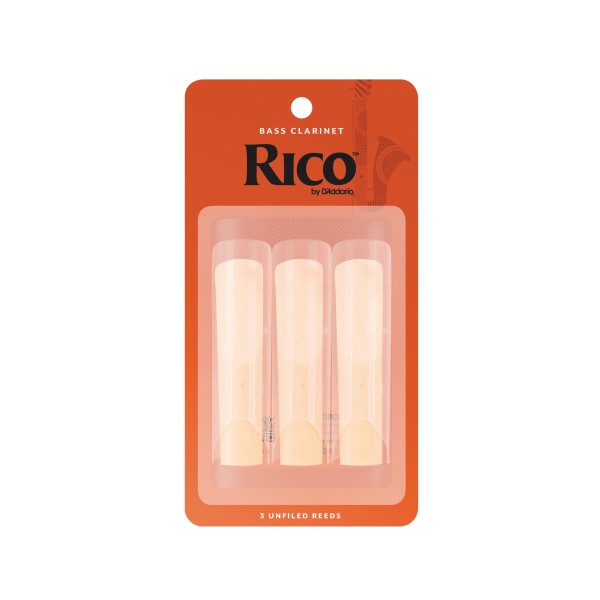 Rico by D'Addario Bass Clarinet Reeds, 2.5 (3 Pack)