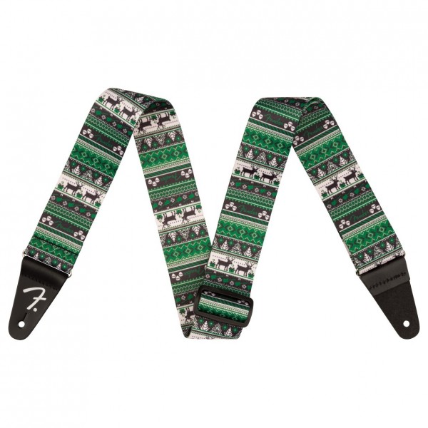 Fender Ugly Xmas Sweater Strap, Green Fair Isle
