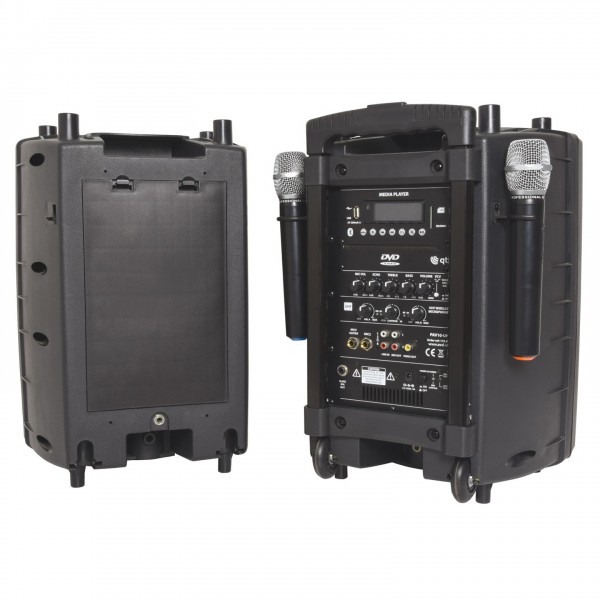 QTX PAV10 Portable PA Set with UHF Mics & Bluetooth - Back