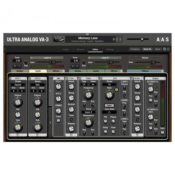 AAS Ultra Analog VA-3, Digital Delivery SS 2