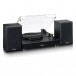 Lenco LS-101BK Turntable with Separate Speakers, Black Angle