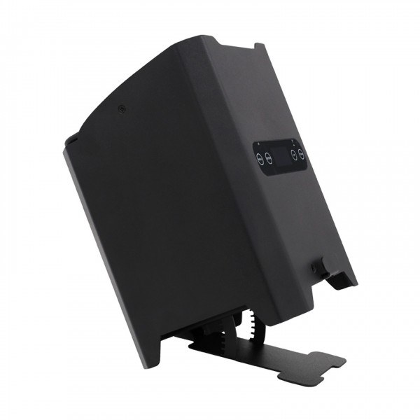 LEDJ Rapid QB1 HEX IP Battery Uplighter, Black - Side, Angled