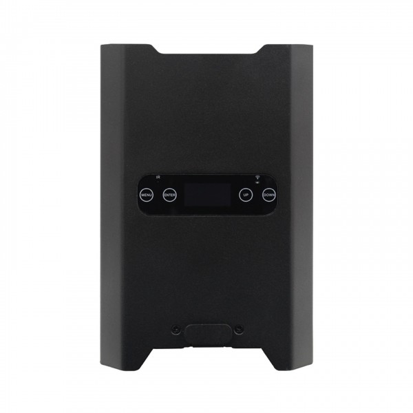 LEDJ Rapid QB1 HEX IP Battery Uplighter, Black - Back, Flat