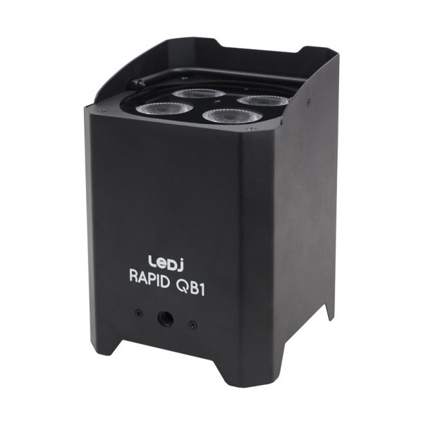 LEDJ Rapid QB1 RGBA IP Uplighter, Black - Front, Off