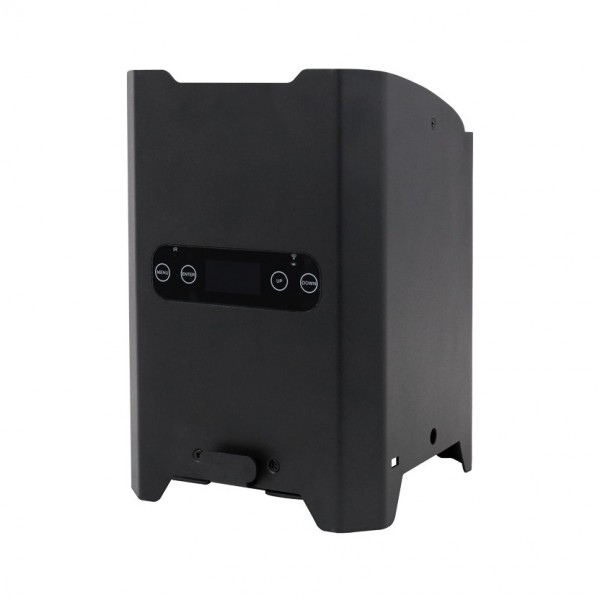 LEDJ Rapid QB1 RGBA IP Uplighter, Black - Rear, Angled