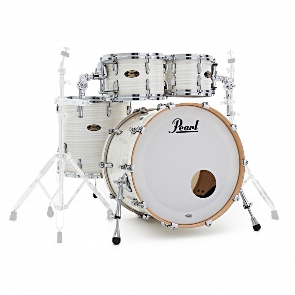 Pearl Masters Maple Gum MMG 22'' 4pc Shell Pack, Silver White Swirl