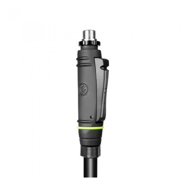 Gravity GMS231HB Round Base Microphone Stand with One-Hand Clutch - Top, with Grip 2