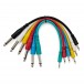 Mono 3.5mm to 6.3mm Jack Patch Cable, 20cm, 6 Pack by Gear4music