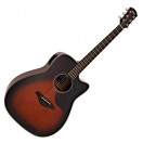 Yamaha A1M mahoń elektro akustyczna gitara, tytoniu,    Brown Sunburst