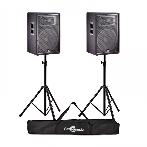 JBL JRX215 15'' Passive PA Speaker Pair with Stands - BoM