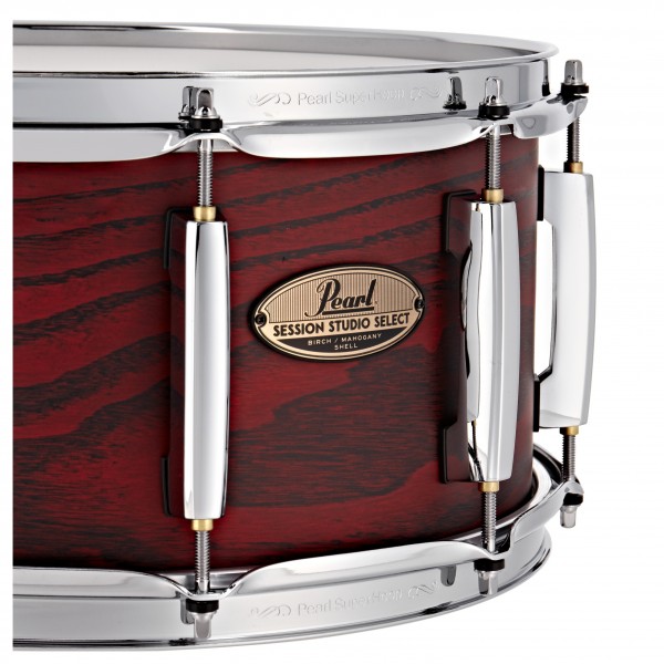 Pearl Session Studio Select 14"x 6.5" Snare Drum, Scarlet Ash