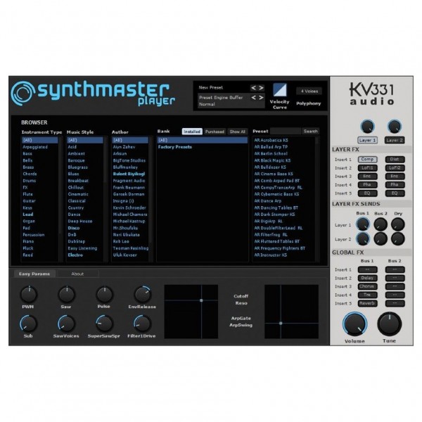 KV331 SynthMaster Player, Digital Delivery