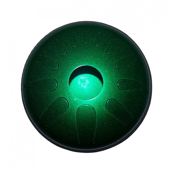 Idiopan Domina Pro 12'' Tunable Steel Tongue Drum, Emerald Green