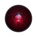 Idiopan Pro 12'' Stimmbare Steel Tongue Drum mit Tonabnehmer, Ruby Red