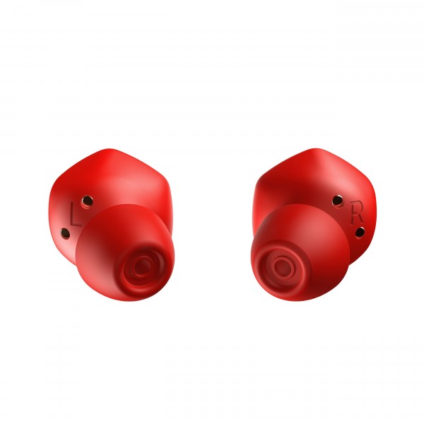 V-Moda Hexamove Lite True Wireless Earbuds, Red - Back