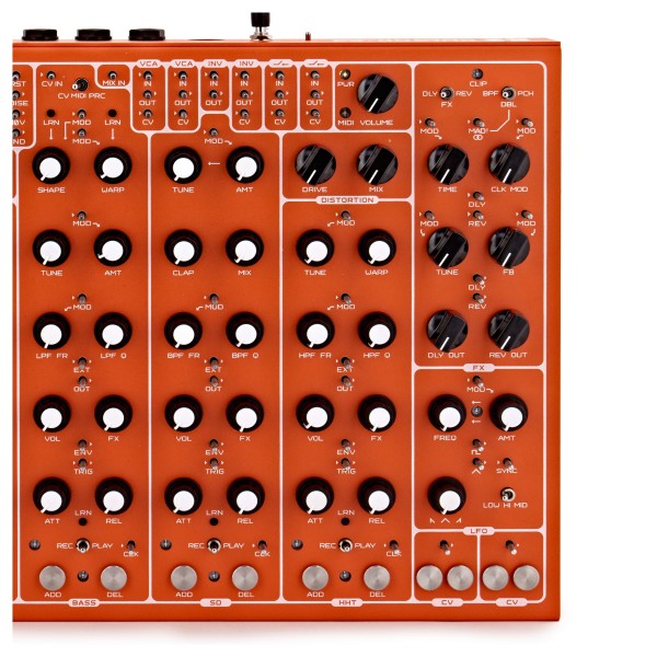 Soma Laboratory PULSAR-23 Semi-Modular Drum Machine, Orange