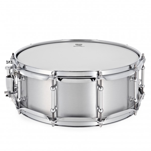 WorldMax 14'' x 5'' Seamless Aluminum Snare Drum, Chrome HW