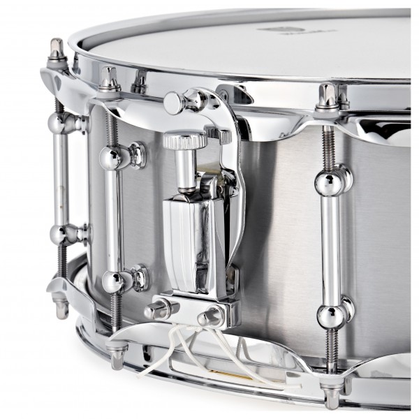WorldMax 14'' x 5'' Seamless Aluminum Snare Drum, Chrome HW
