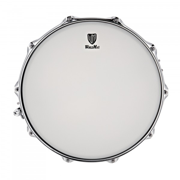 WorldMax 14'' x 5'' Seamless Aluminum Snare Drum, Chrome HW