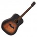 ARIA-111DP Delta Player Dreadnought Acoustic Guitar, Muddy Brown