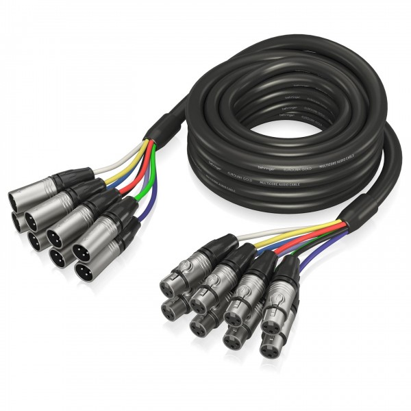 Behringer GMX-500 5m 8-Way Multicore XLR Cable - Front