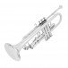 Student Trumpet, Silver by Gear4music + Beginner Pack